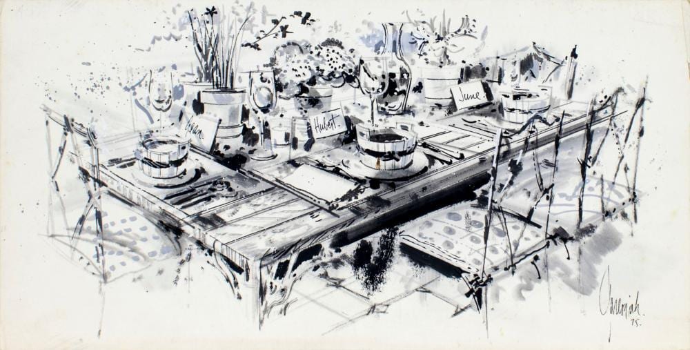 Jeremiah Goodman comparable auction result: jeremiah goodman ny ca 1922 2017 watercolor painting