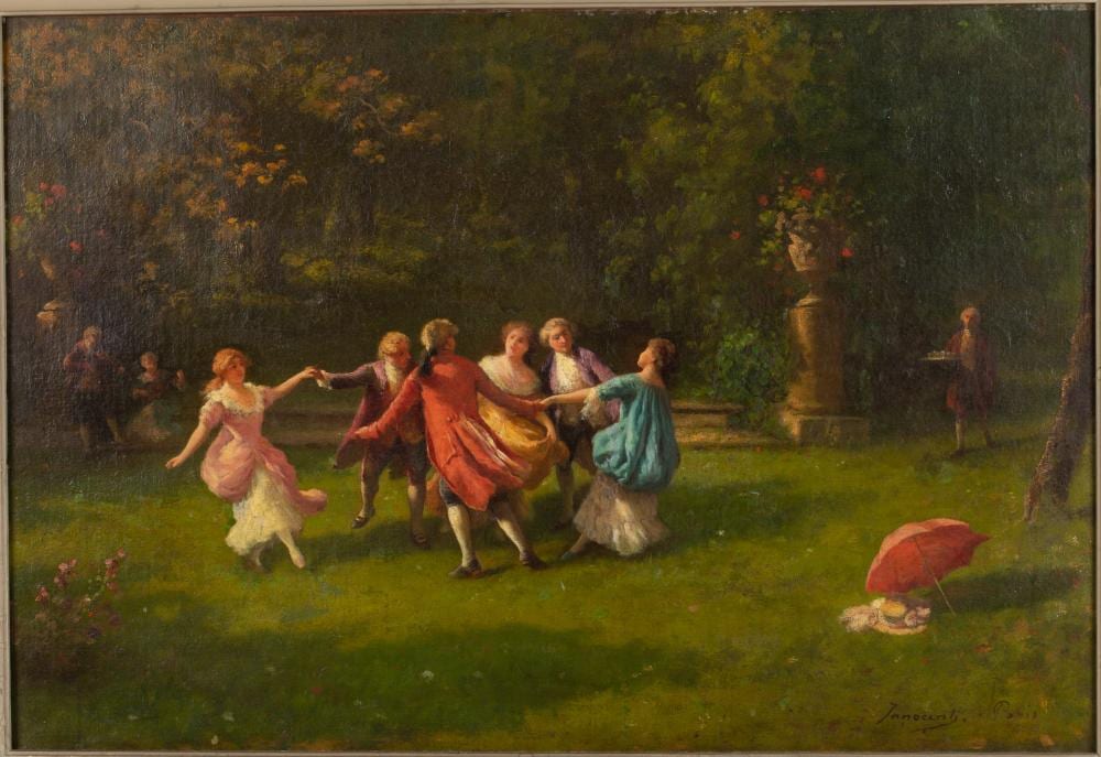 Guglielmo Innocenti comparable auction result: guglielmo innocenti untitled figures dancing o c