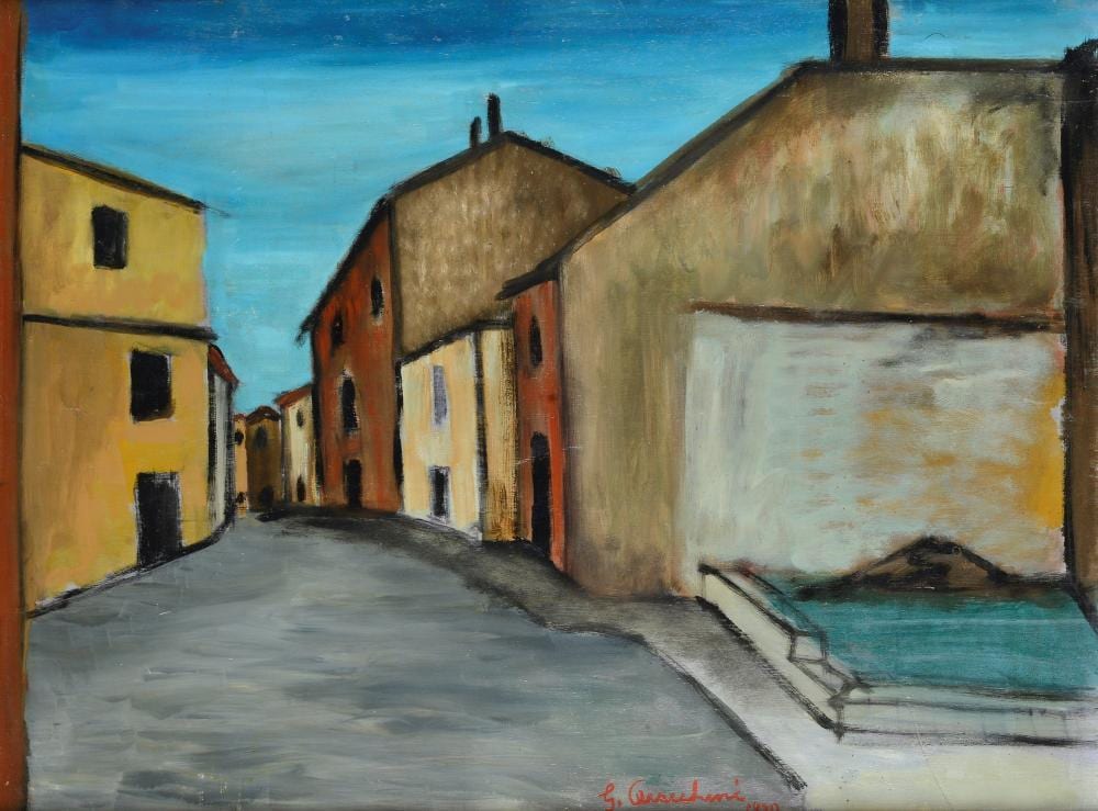 Gisberto Ceracchini comparable auction result: gisberto ceracchini foiano della chiana 1899 patrignano del lago 1982 periferia di petrignano 1970