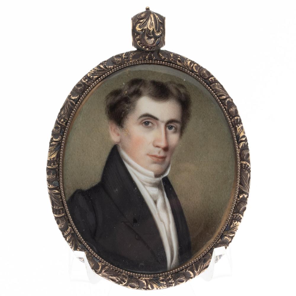 john wood dodge miniature of r j dodge 19th c · Everard Auctions and Appraisals · 2022-02-24 John Wood Dodge comparable auction result: john wood dodge miniature of r j dodge 19th c