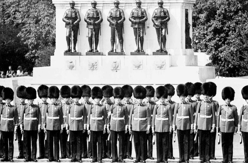 Michael Ward comparable auction result: michael ward british 1929 2011 trooping the colour 1978 unframed