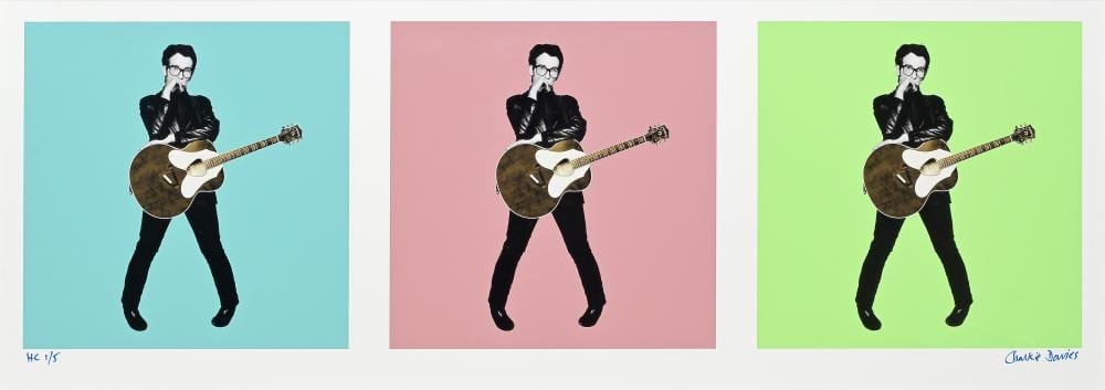 Chalkie Davies comparable auction result: chalkie davies welsh born 1955 elvis costello greatest hits triptych 1977 printed later