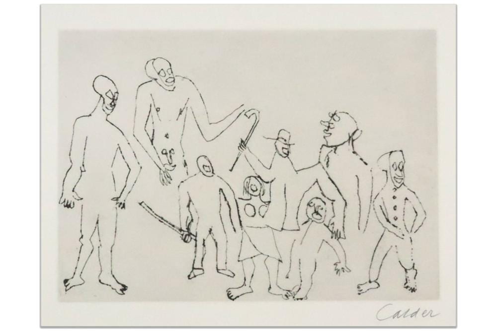 Calder Alexandre comparable auction result: calder alexandre 1898 1976 ets personages 34 x 47 get