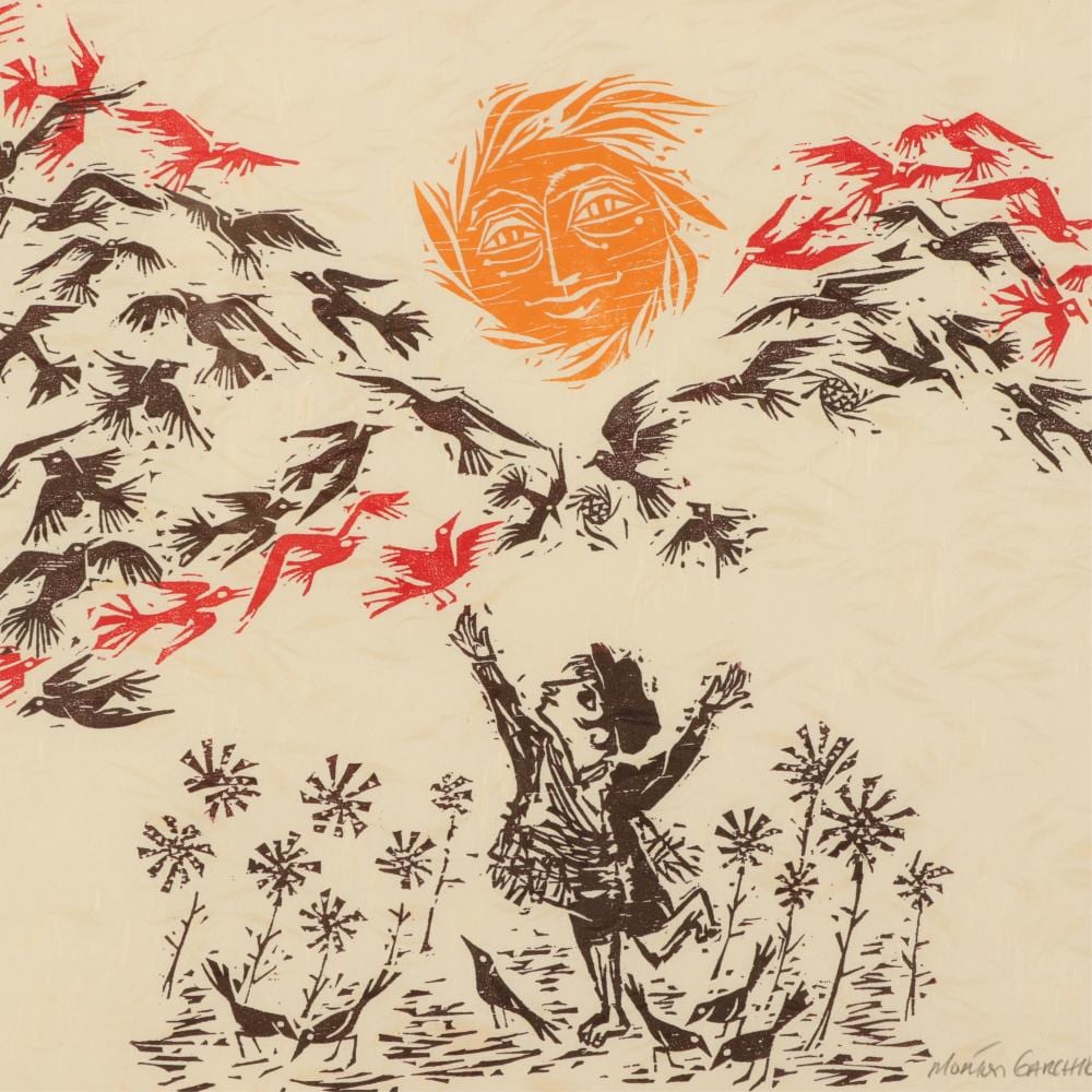 morton garchik boy and birds · Litchfield Auctions · 2022-02-23 Morton Garchik comparable auction result: morton garchik boy and birds