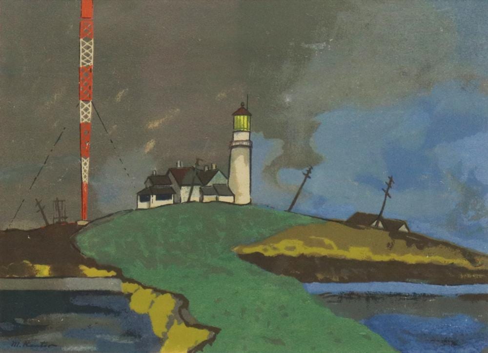 Morris Kantor comparable auction result: morris kantor 1896 1974 lighthouse serigraph
