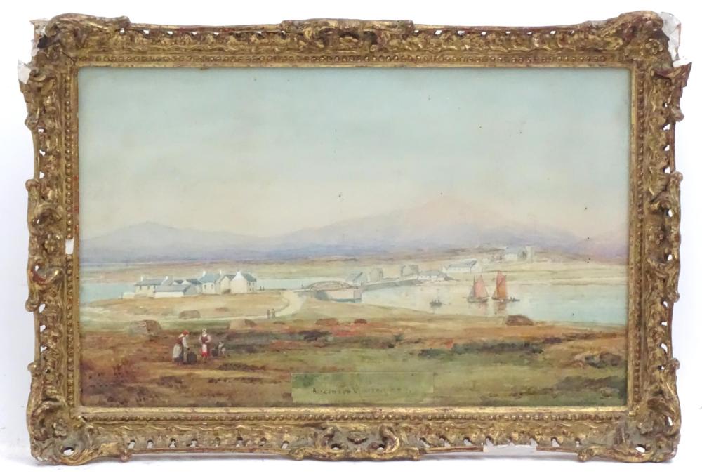 Alexander Williams comparable auction result: alexander williams 1846 1930 watercolour a river landscape with figures sailing boats a bridge