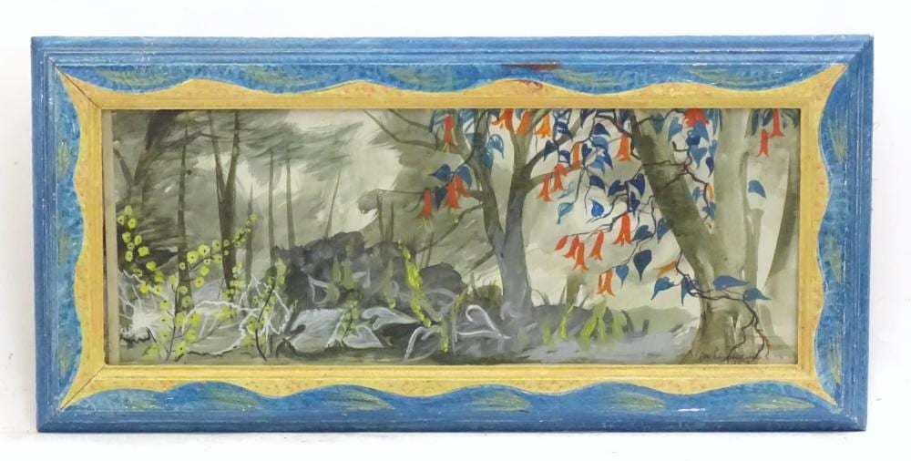 Olga Lehmann comparable auction result: olga lehmann 1912 2001 watercolour an enchanted woodland signed and dated 1957 lower right app