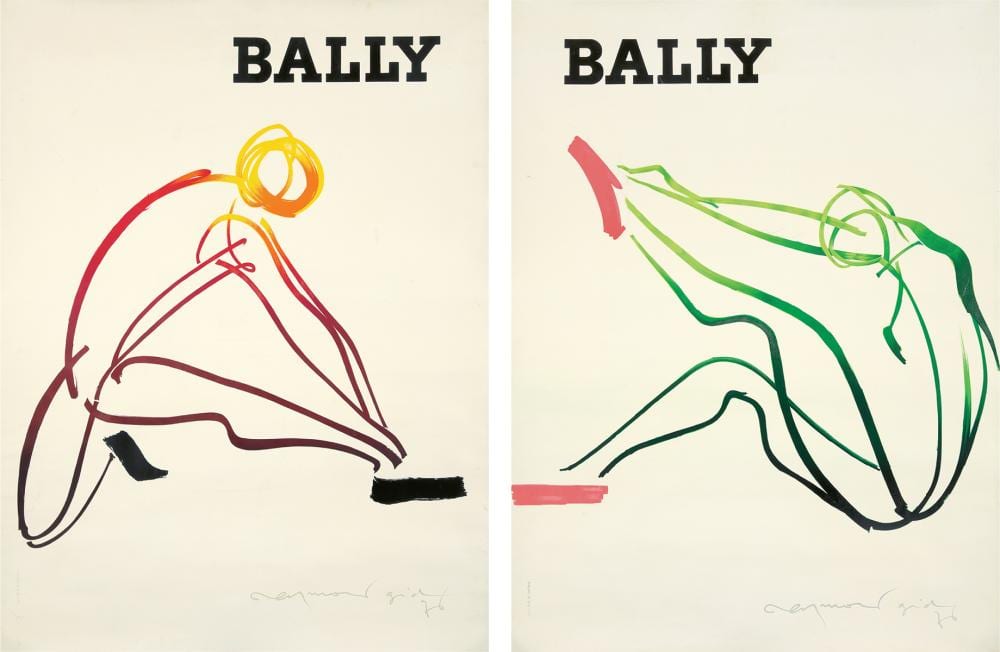 bally 2 posters 1976 · Poster Auctions International Inc · 2022-03-20 Raymond Gid comparable auction result: bally 2 posters 1976