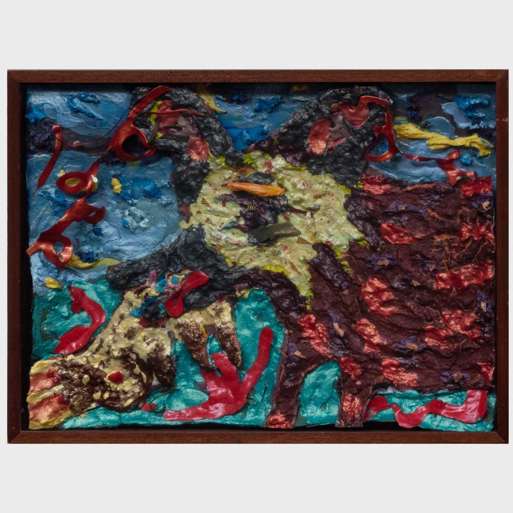 Mark Milloff comparable auction result: mark milloff b 1953 dog with rabbit