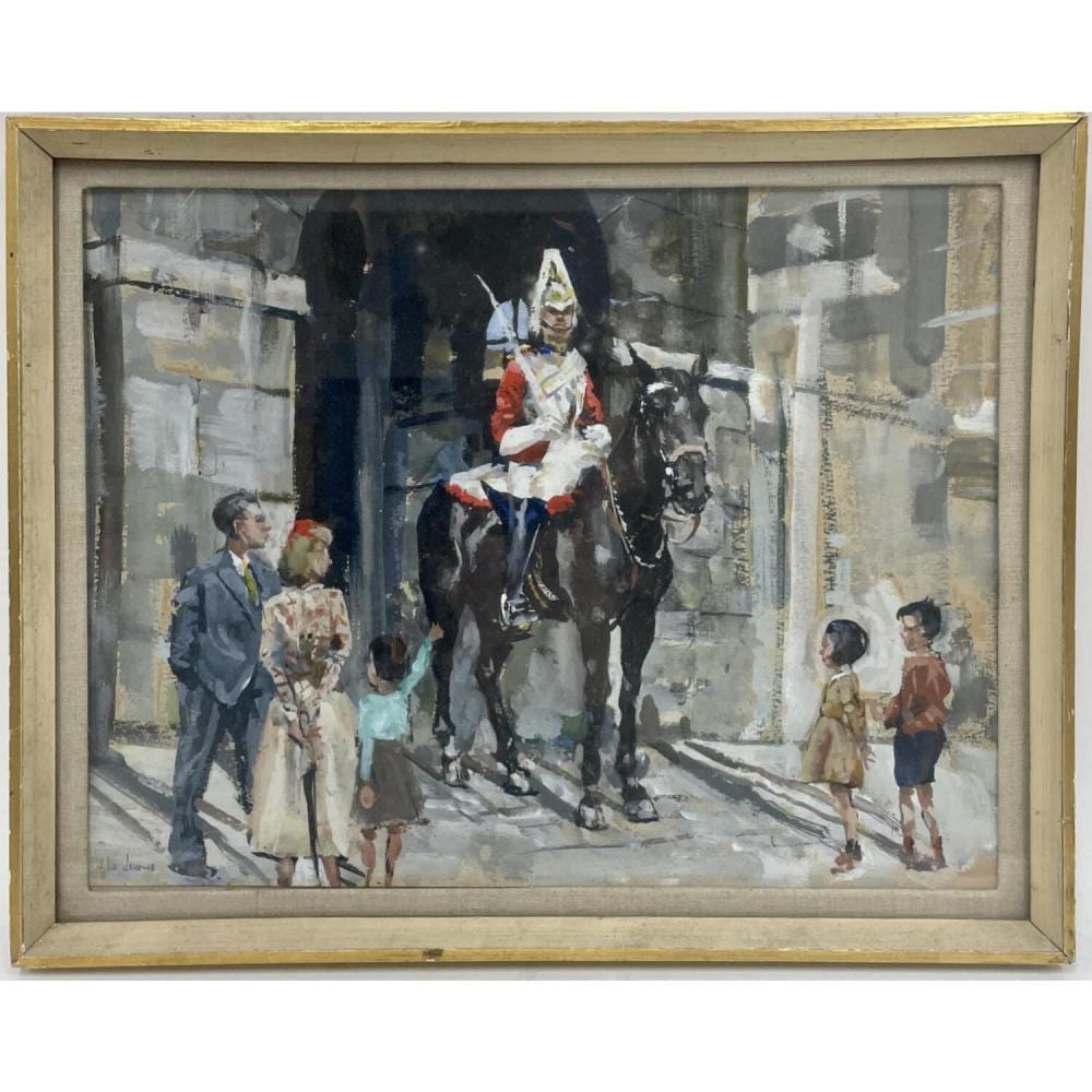 James Le Jeune comparable auction result: james le jeune pastel and oil on paper