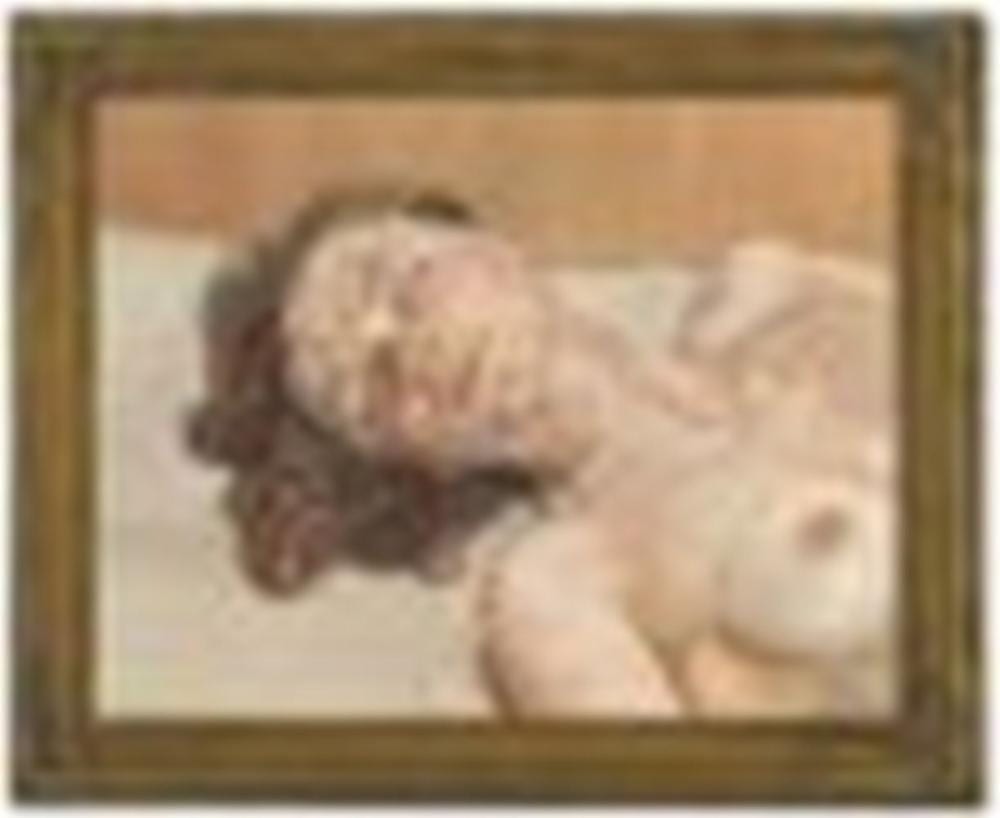 Lucian Freud (1922-2011) Girl with Closed Eyes oil on canvas 18 1/4 x 23 3/ comparable sale