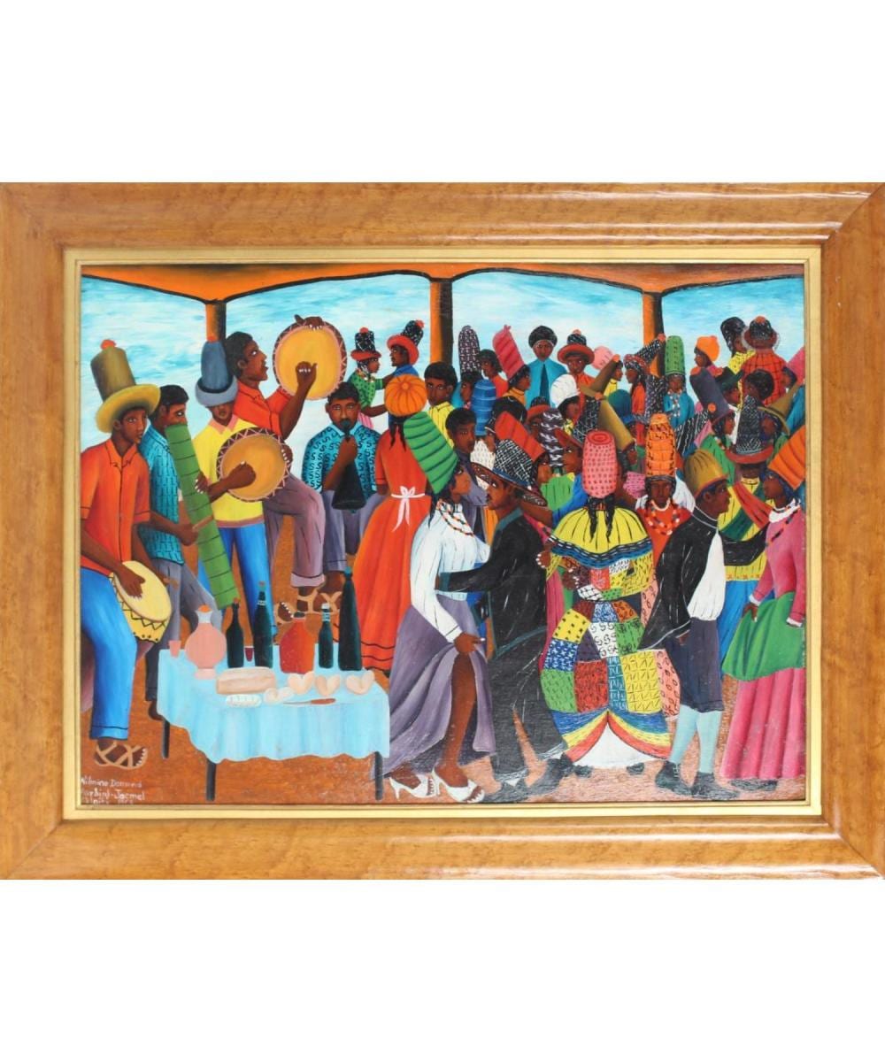 Wilmino Domond comparable auction result: wilmino domond b 1925 haitian oil on board