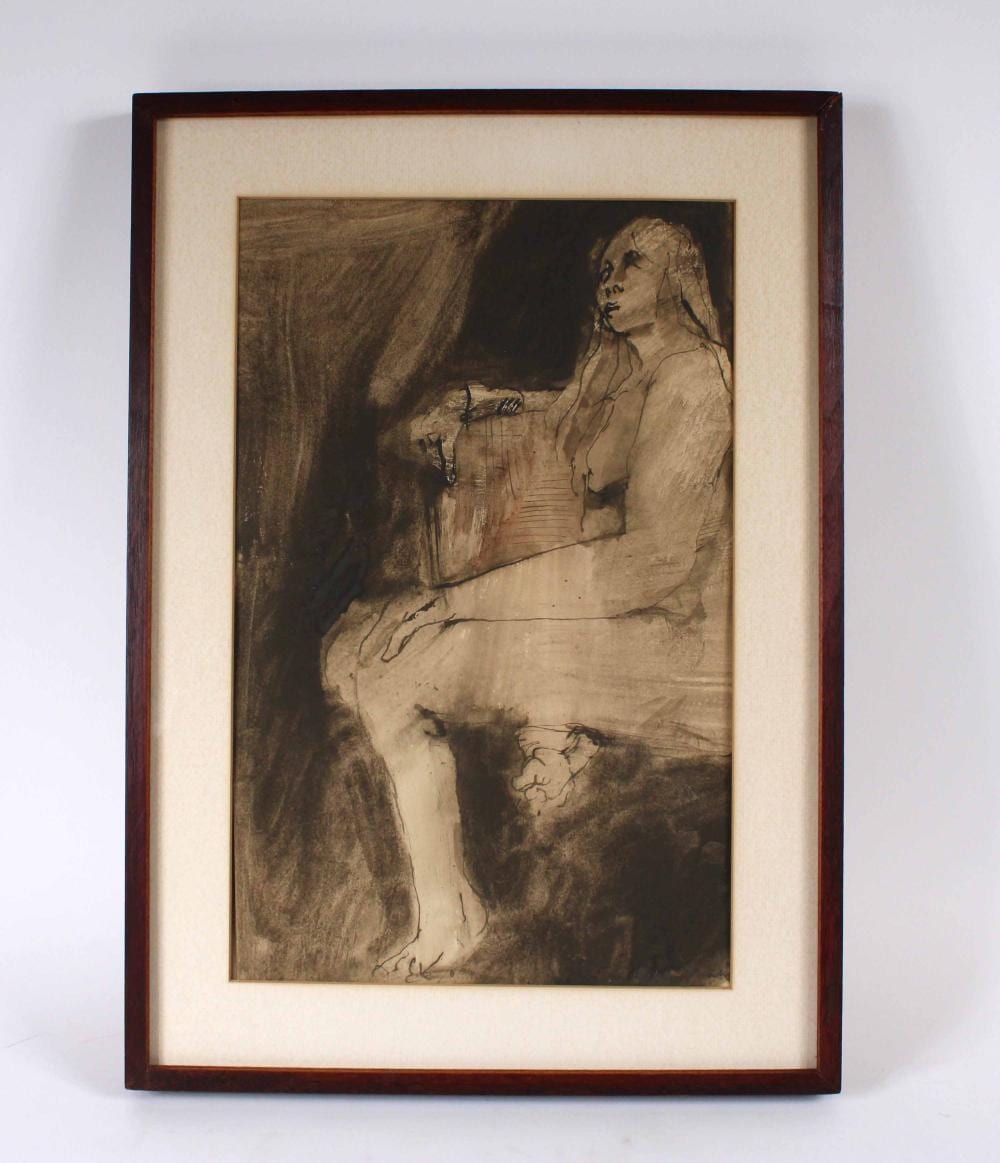 Abby Shahn comparable auction result: abby shahn seated female nude