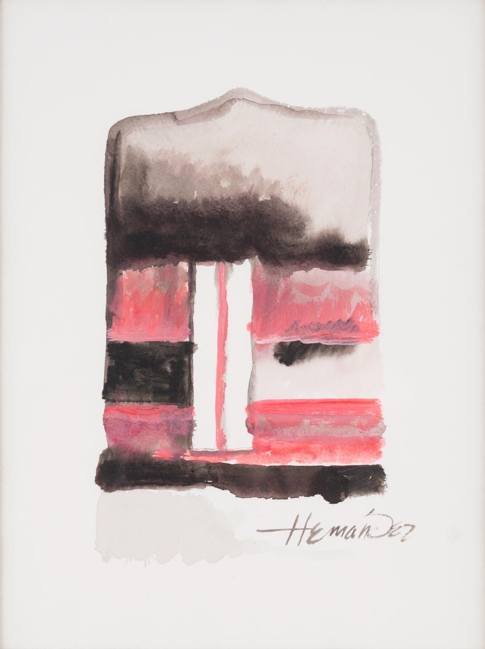 Manuel Hernandez (1928-2014) S/T, sf. Acuarela sobre papel Medidas: 35 X 26.5 cm comparable sale