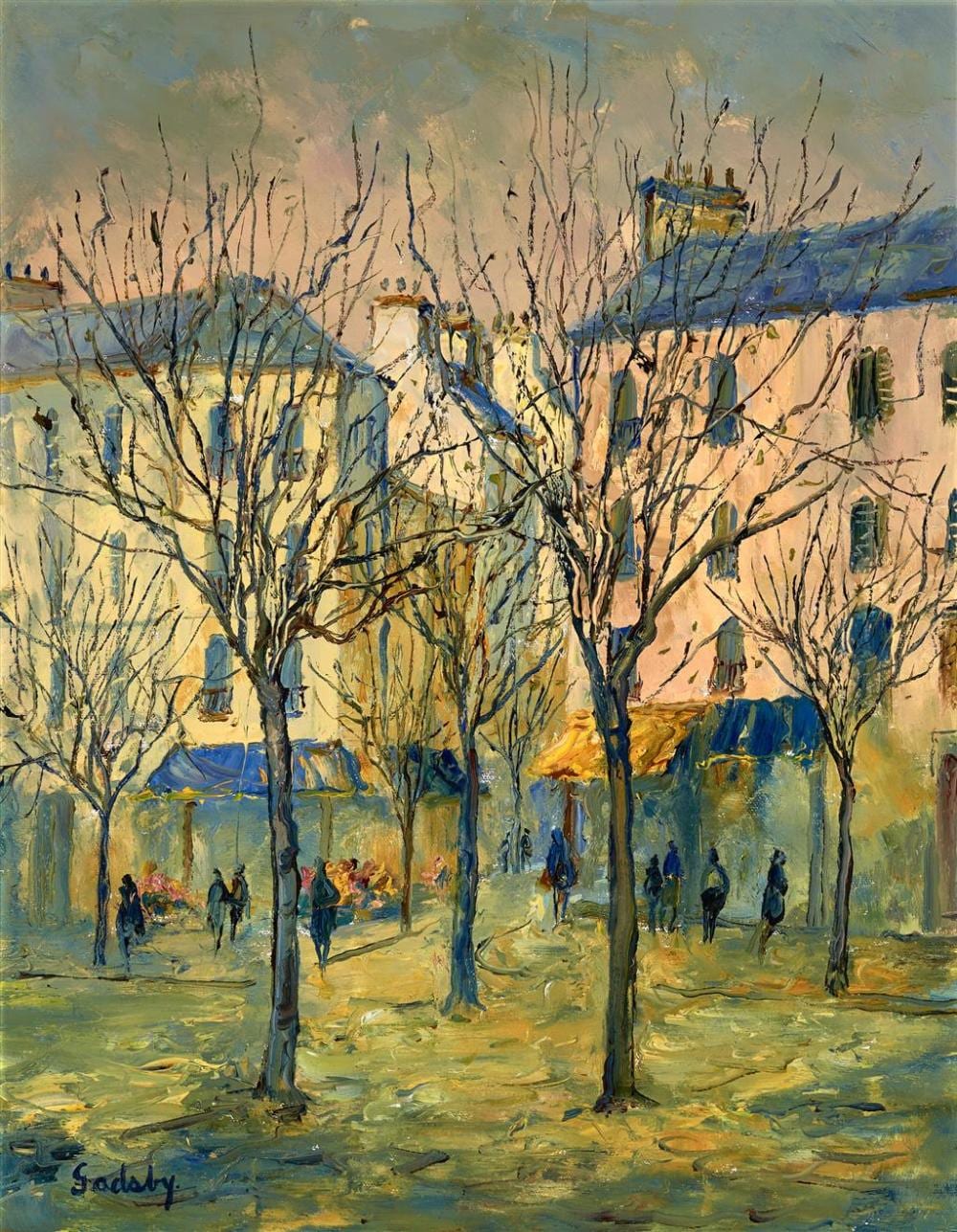 Doreen Gadsby comparable auction result: doreen gadsby 1926 2016 place edith piaf paris oil on canvas 49 x 38 5 cm frame 46 x 56 x 3 cm signed lower left