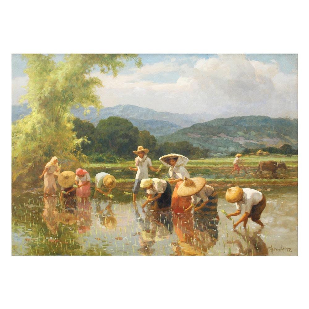 Fernando Amorsolo (1892 - 1972) - Planting Rice comparable sale