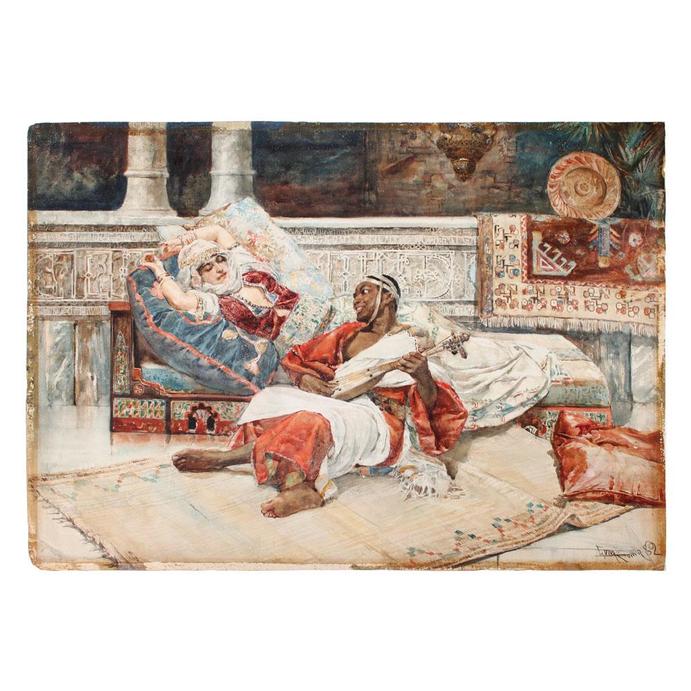 Juan Luna (1857 - 1899) - Odalisca (Odalisque) comparable sale