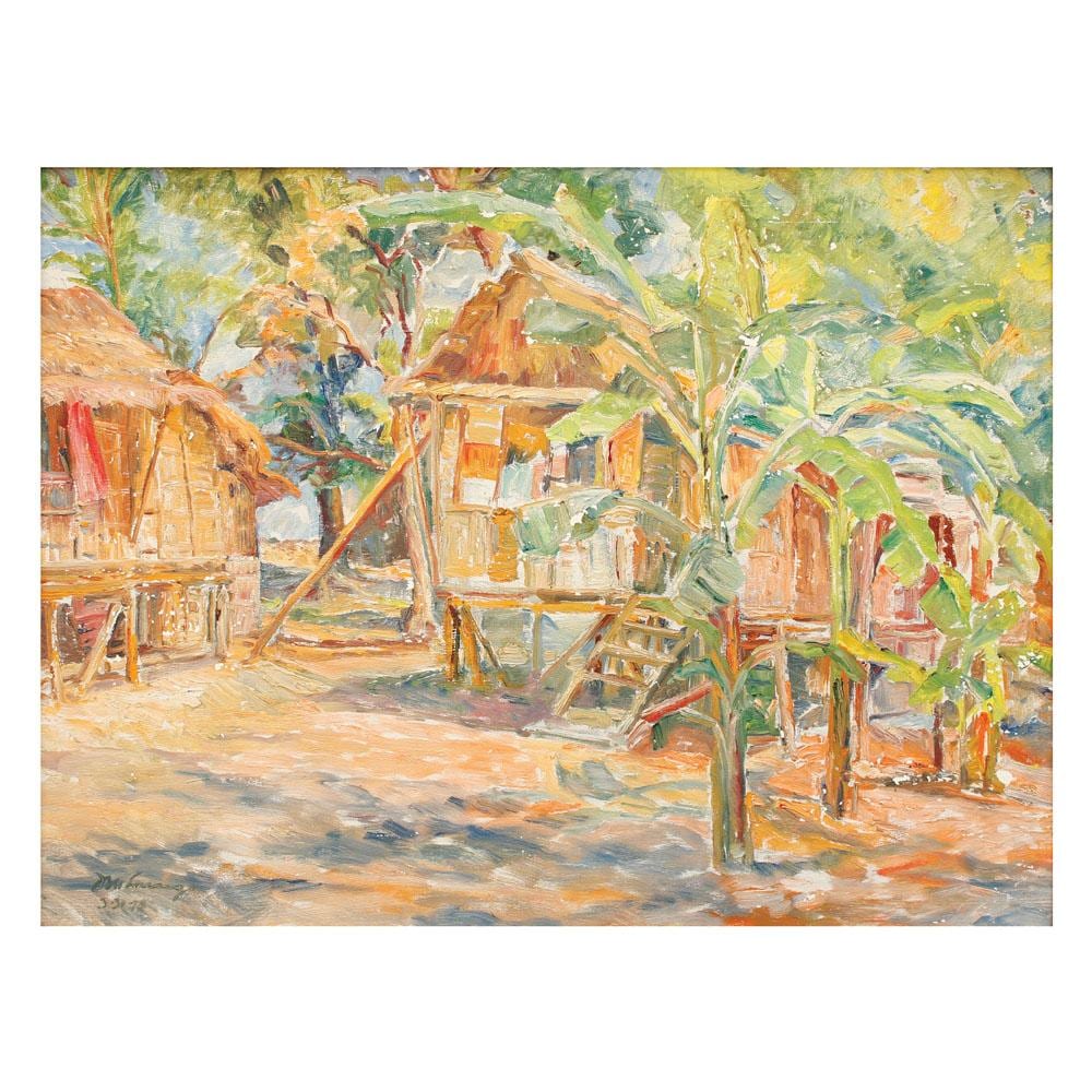 Diosdado Lorenzo comparable auction result: diosdado lorenzo 1906 1984 barrio scene