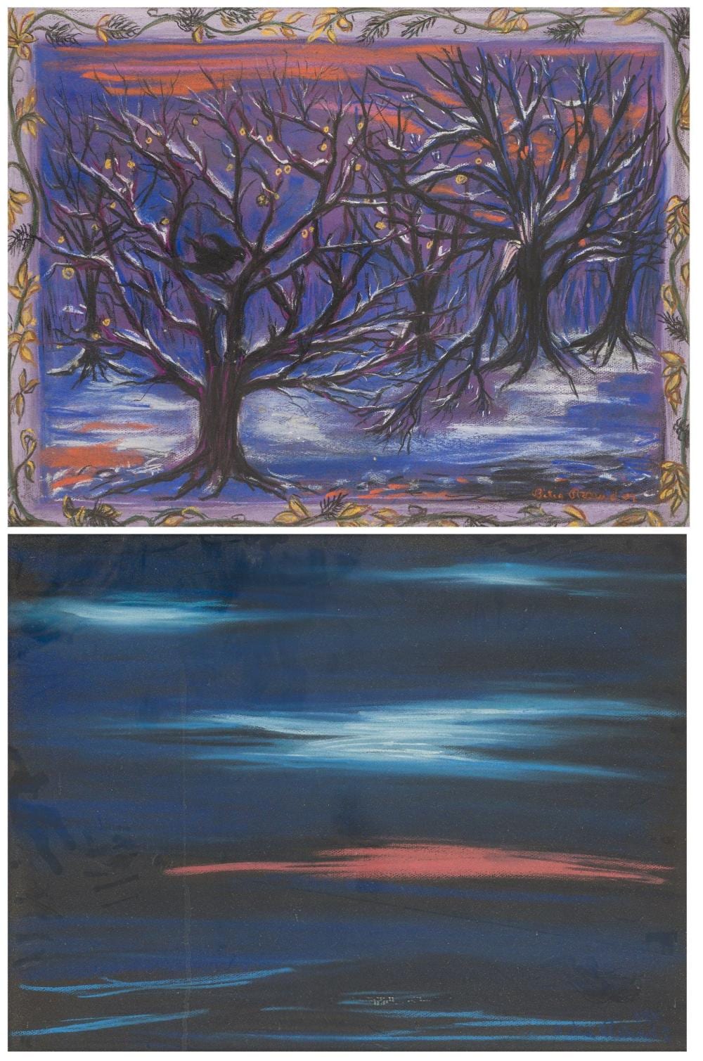 Bitia Rosendor comparable auction result: bitia rosendor jerusalem 2013 brussels two drawings in frame including one forest view last quarter 20th century