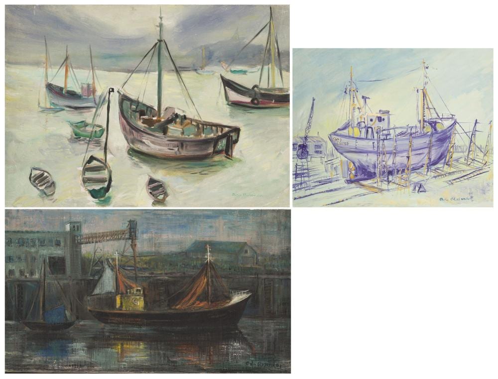 Bitia Rosendor comparable auction result: bitia rosendor jerusalem 2013 brussels a convolute of 3 paintings of various harbour views last quarter 20th century