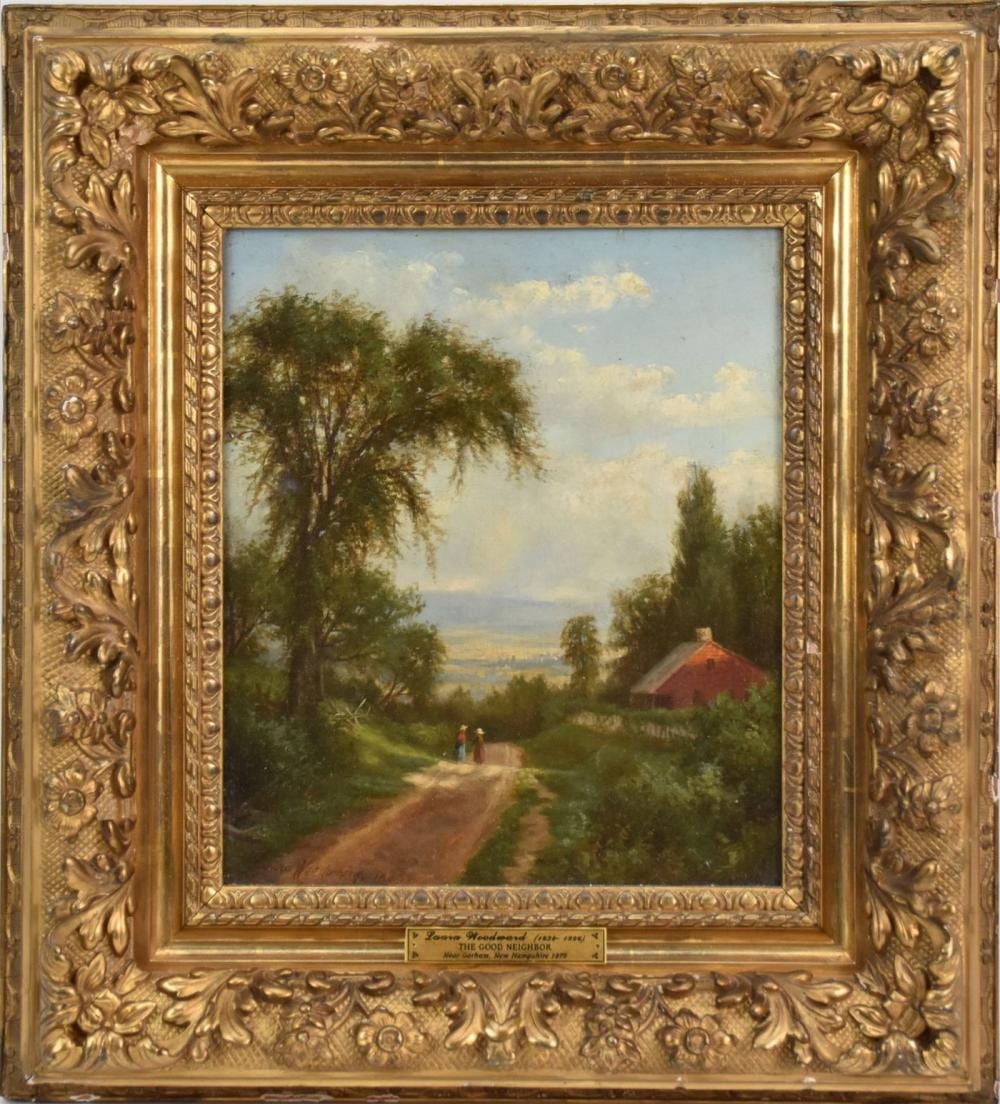 Laura Woodward comparable auction result: laura woodward american 1834 1926 oil on canvas signed lower left and dated 1875 12 x 10 inches