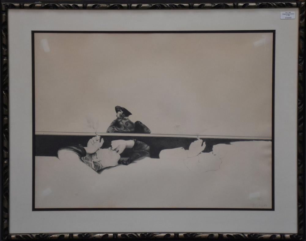 Wolfgang Gafgen comparable auction result: wolfgang gafgen german b 1936 pencil drawing reflections 19 x 25 sight framed size 26 x 32 inches