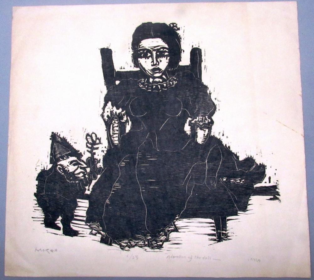 Mordecai Moreh comparable auction result: mordecai moreh b 1937 adoration of the doll