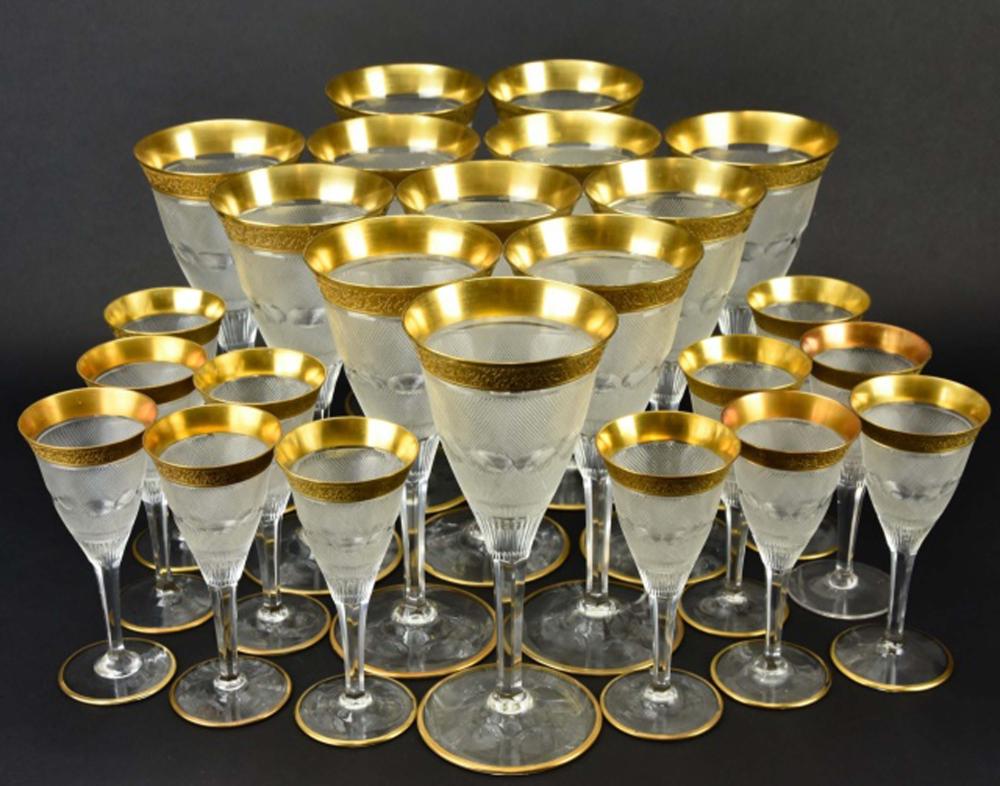 Auction comp thumbnail for Antique Gilt Rimmed Bavarian Etched Glassware (Greenwich Auction, Lot 131)