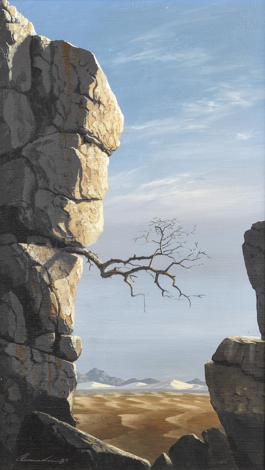 Keith Alexander comparable auction result: keith alexander south african 1946 1998 namib view