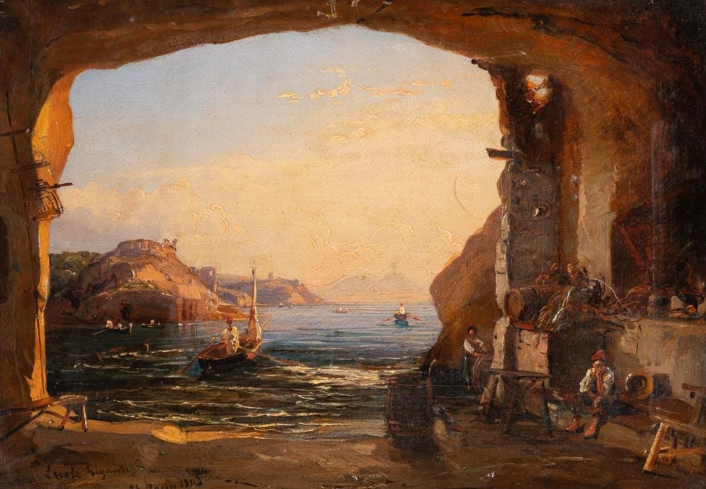 Ercole (1688) Graziani comparable auction result: ercole attr gigante fischer in einer grotte