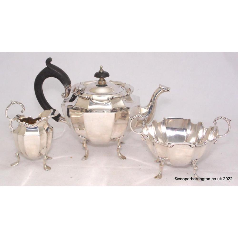 Fine Edwardian Solid Sterling Silver Tea Set sold by Cooper Barrington LLP, lot 374 — auction record photograph