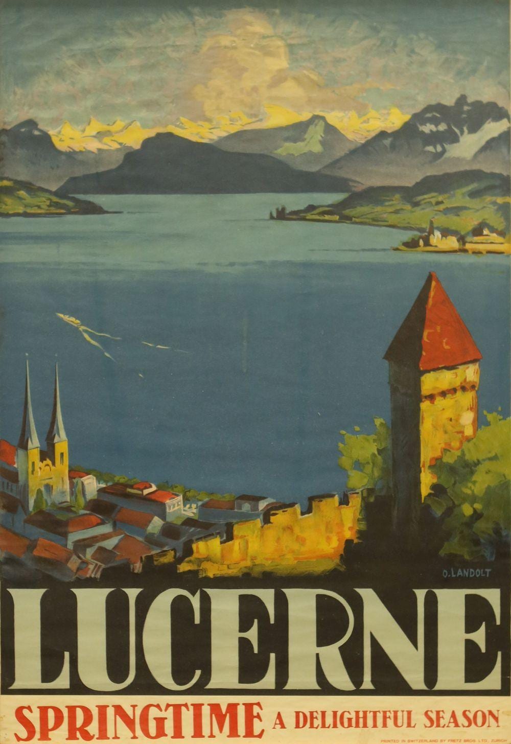 Otto Landolt comparable auction result: otto landolt swiss 1889 1951 poster