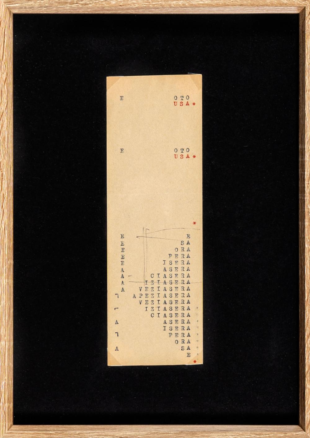 Vincenzo Agnetti comparable auction result: vincenzo agnetti macchina drogata process document