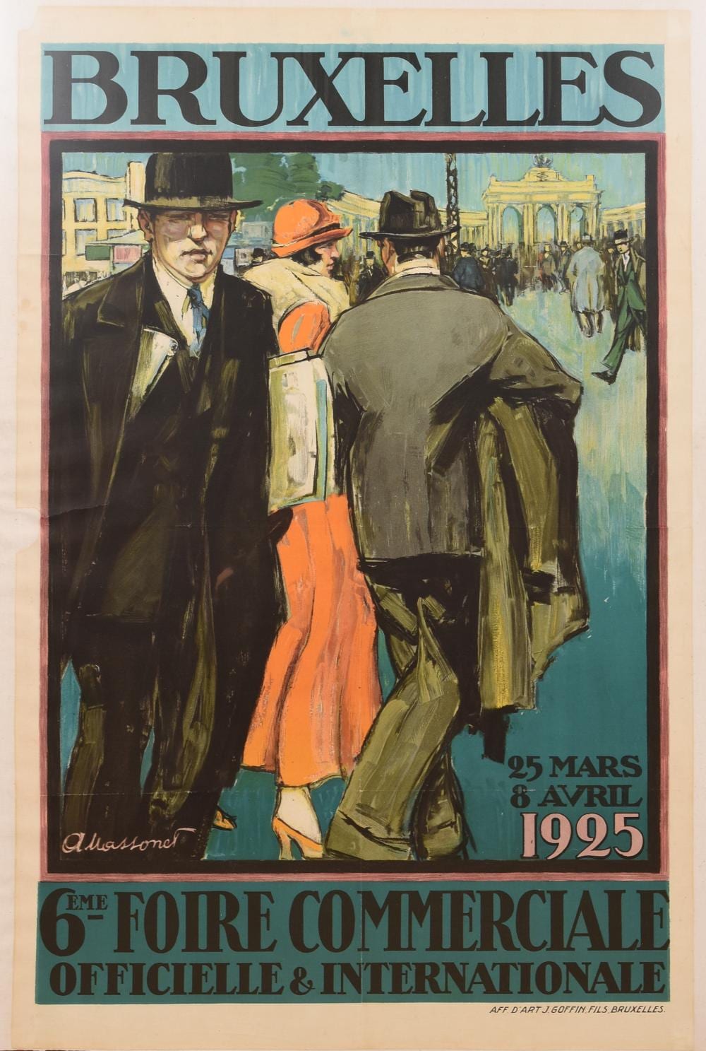 bruxelles 25 mars 8 avril 1925 6eme foire commerciale officielle internationale · Arenberg Auctions · 2022-03-25 Armand Massonet comparable auction result: bruxelles 25 mars 8 avril 1925 6eme foire commerciale officielle internationale