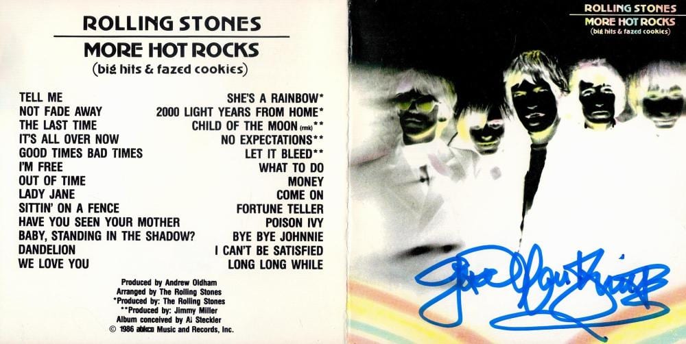 Gered Mankowitz comparable auction result: gered mankowitz signed rolling stones cd insert music photographer who focused his career on the