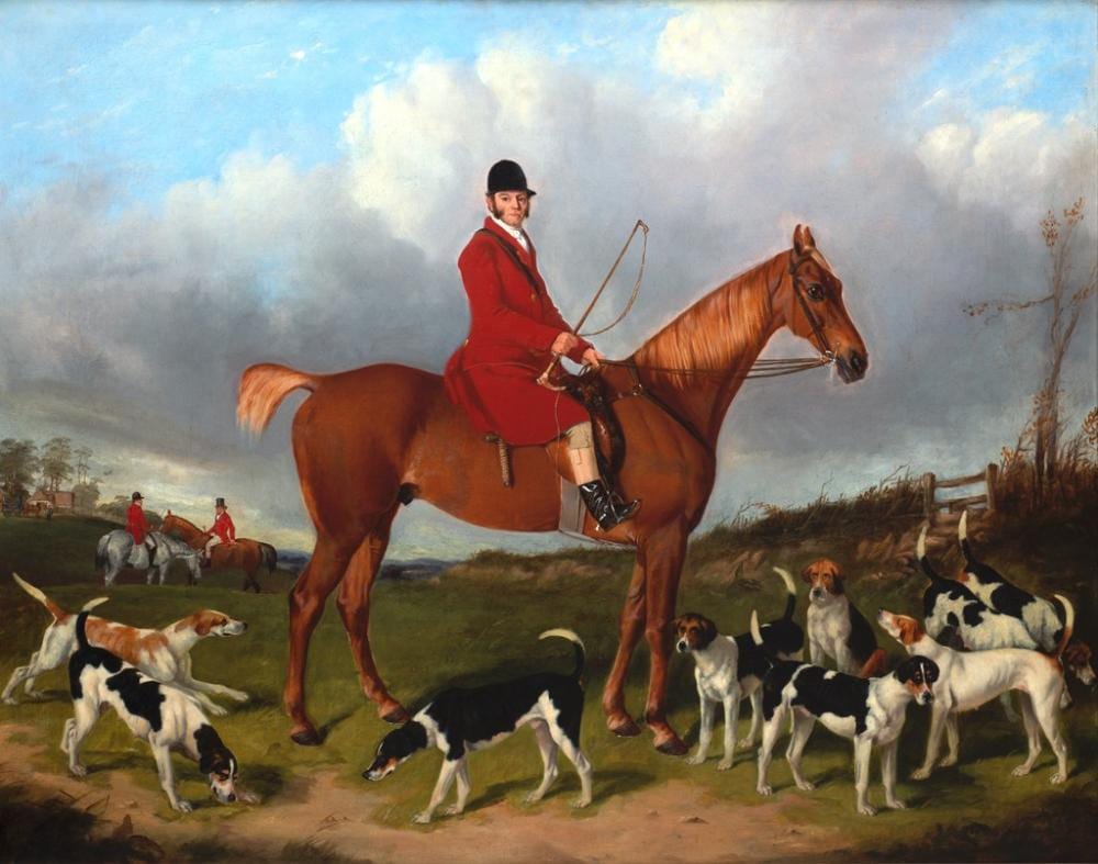 Henry Calvert comparable auction result: henry calvert br 1798 1869 lord gill and the cheshire hounds 1854 oil on canvas framed 28 x 36 actual 31 1 4 x 39 framed