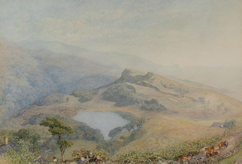 Alfred William Hunt comparable auction result: alfred william hunt rws british 1830 1896 easedale tarn pencil and watercolour heightened
