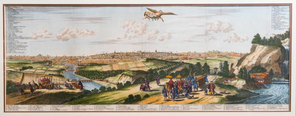 Arnoldus Montanus comparable auction result: arnoldus montanus ca 1625 1683 iedo tokyo hand coloured copper engraving 1680