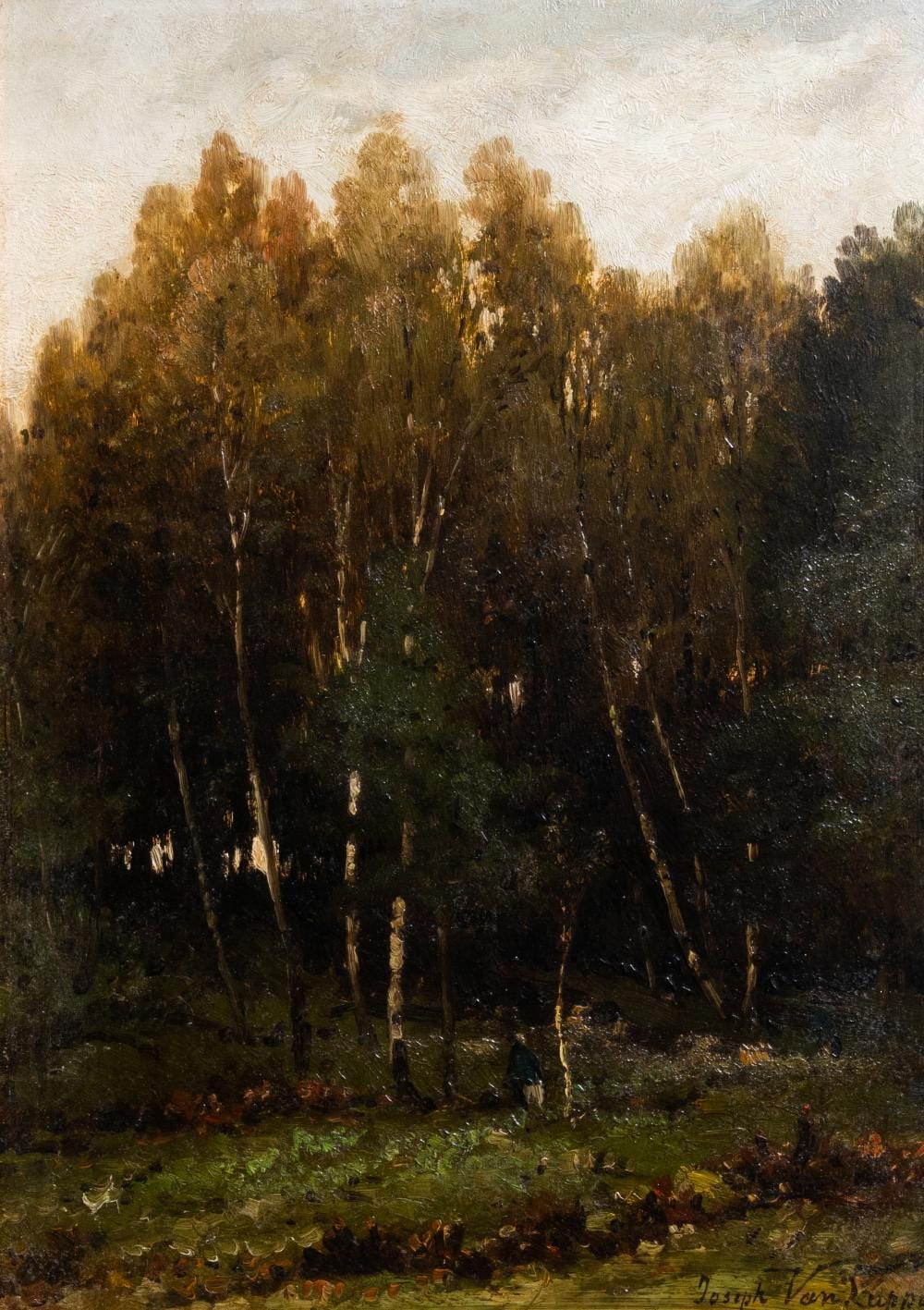 Jozef van Luppen comparable auction result: joseph van luppen 1834 1891 villenhof pr s de br hl oil on panel dated 1875