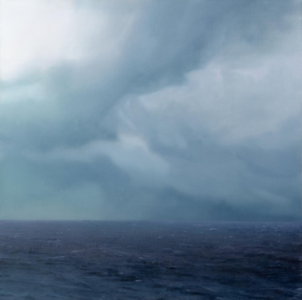 Chris Langlois comparable auction result: chris langlois born 1969 ocean violet green blue no 57 2004 oil on linen