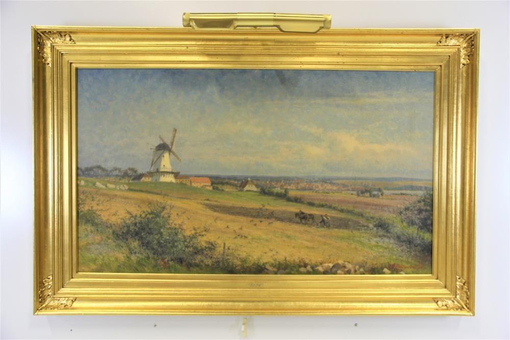 Milton Jensen comparable auction result: carl milton jensen 1855 1928 dybb l m lle olie p l rred sign og dateret 1920 67 x 116