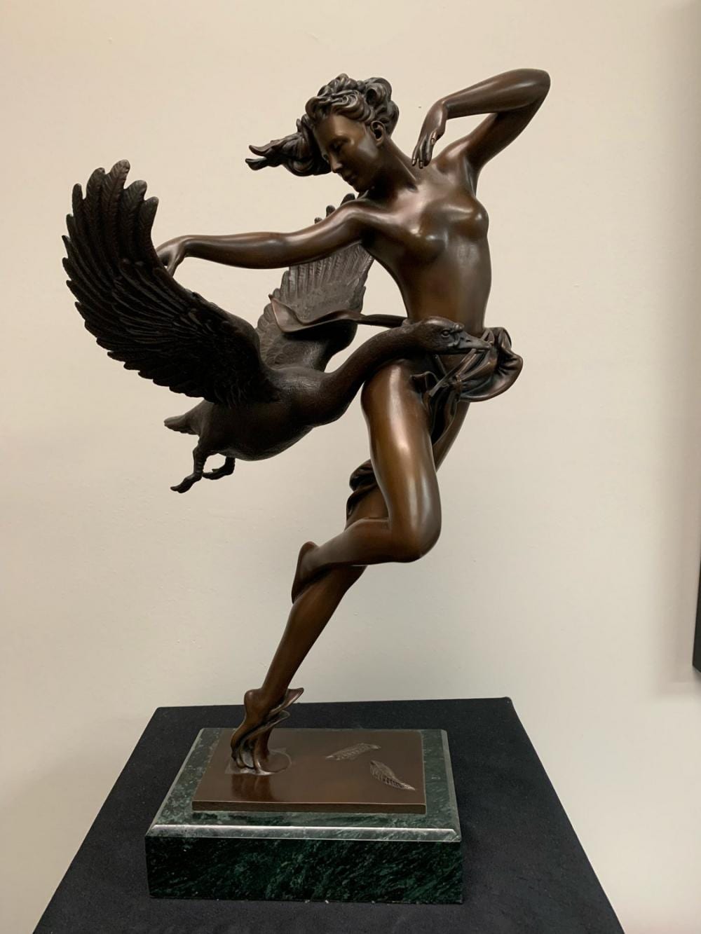 Michael Parkes "Night Flight" limited edition bronze sculpture sold by Montgomery Auction, lot 385 — auction record photograph