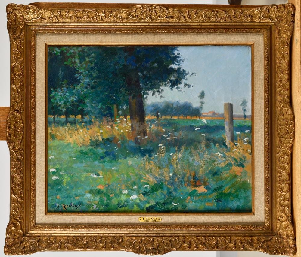 Ernest Renoux comparable auction result: ernest renoux 1863 1932 vue champ tre huile sur toile sign en bas gauc