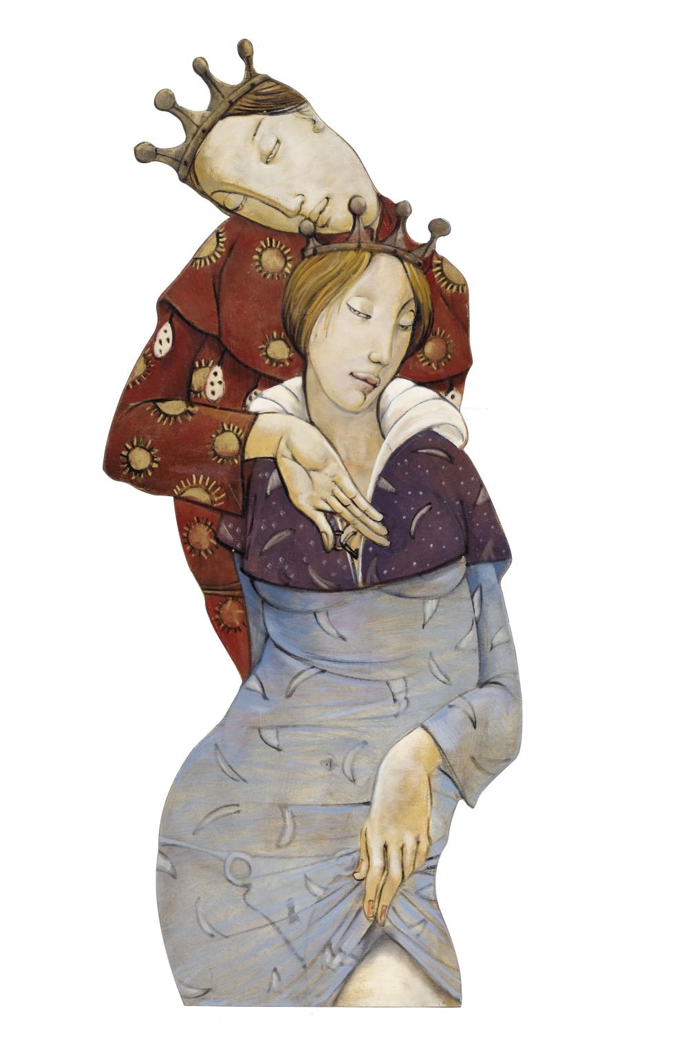 Jean-Pierre Ceytaire comparable auction result: jean pierre ceytaire n en 1946 le roi prend la cl huile sur toile
