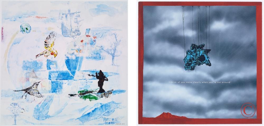 Shane Cotton comparable auction result: shane cotton rolling moon and somewhere beautiful 2013