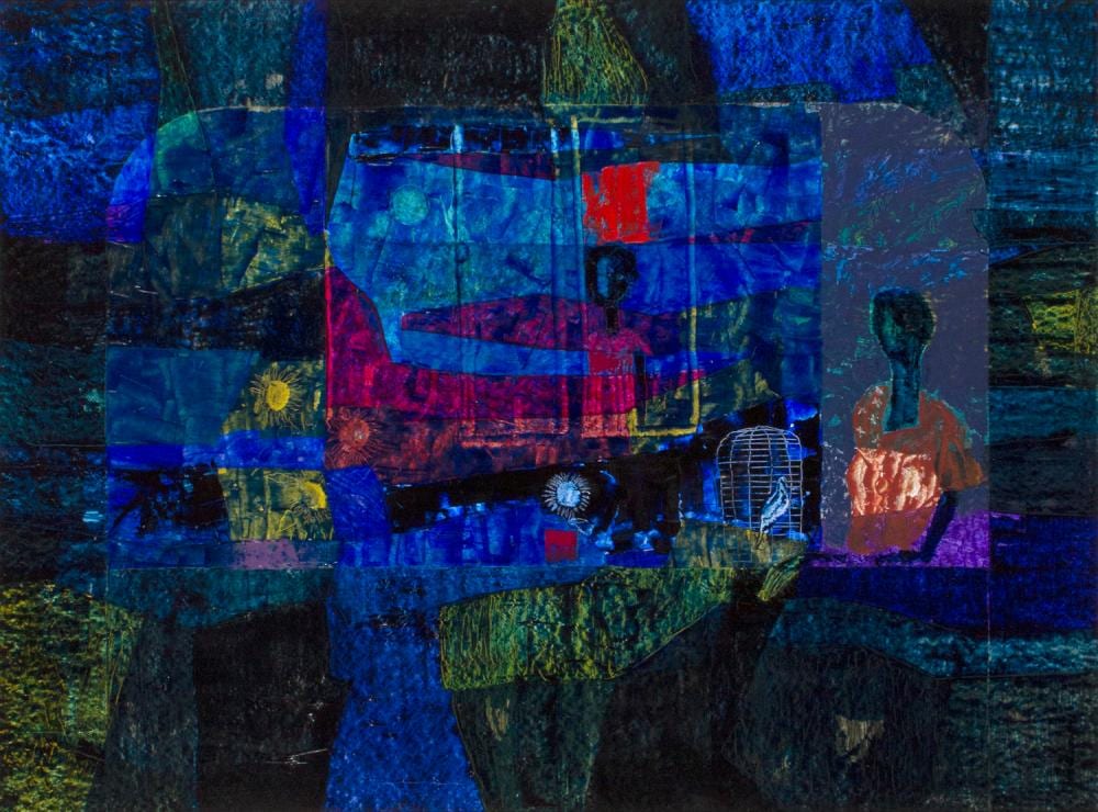 John Lunghi comparable auction result: john lunghi the bird cage oil on board