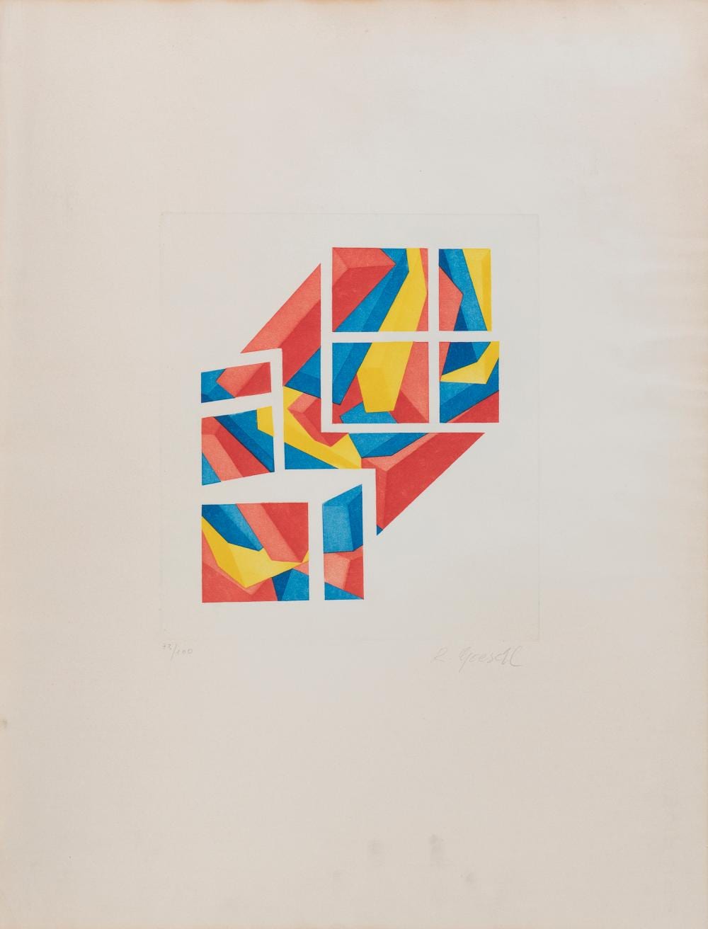 Roland Goeschl comparable auction result: silkprint by roland goeschl