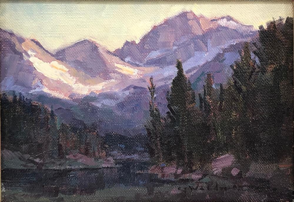 charles waldman quiet sierra evening oil on board · Bradford's · 2022-04-03 Charles Waldman comparable auction result: charles waldman quiet sierra evening oil on board