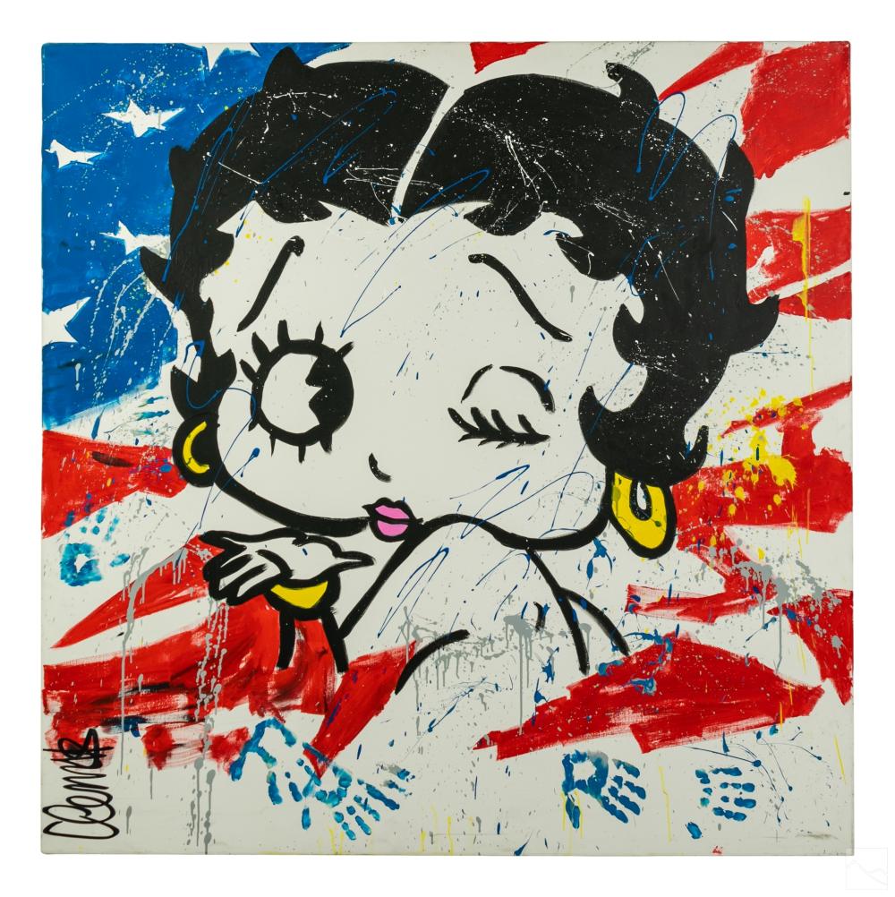 CLEM$ comparable auction result: clem b 1974 signed pop art betty boop painting