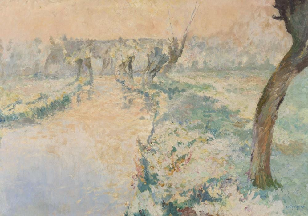 jules merckaert 1872 1924 paysage 1918 huile sur toile sign e et dat e · Cornette de Saint-Cyr-Bruxelles · 2022-03-21 Jules Merckaert comparable auction result: jules merckaert 1872 1924 paysage 1918 huile sur toile sign e et dat e
